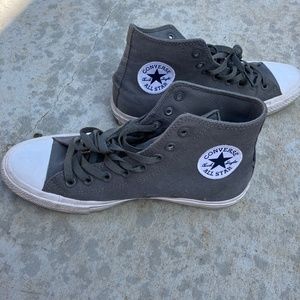 Women’s gray Chuck Taylor converse high tops